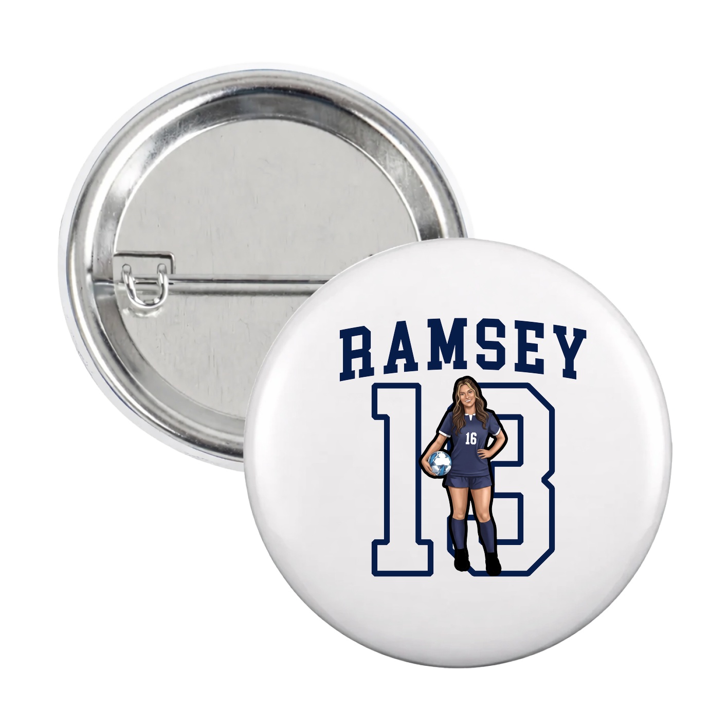 Game Day Button — Shirsey in White