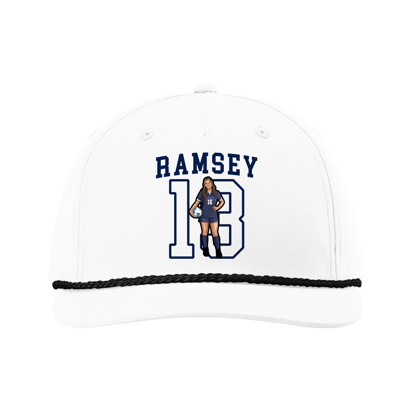 Five-Panel Classic Rope Cap — Shirsey in White