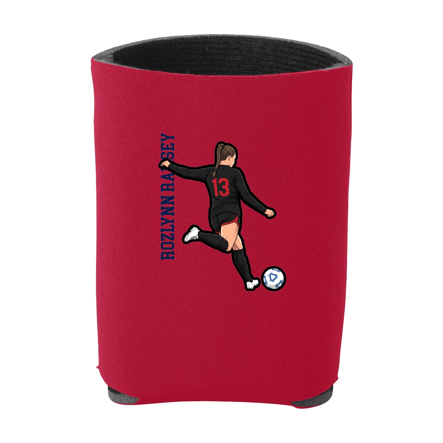 Can Holder — Name Vertical in Red