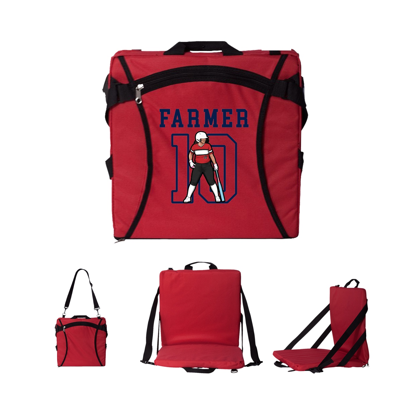 Folding Stadium Seat — Shirsey in Red