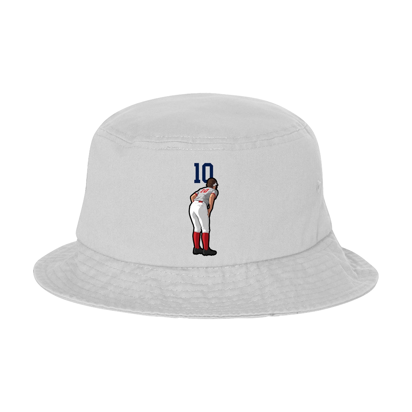 Bucket Cap — Number Top in White