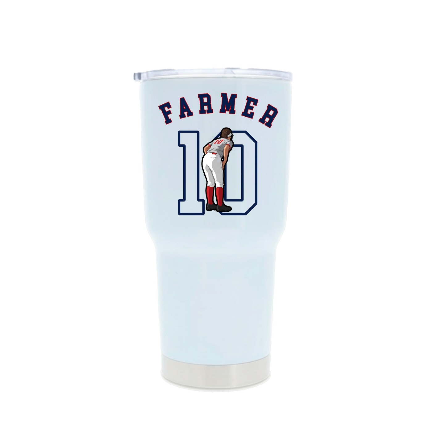 30oz Stainless Steel Tumbler — Shirsey Arch in White