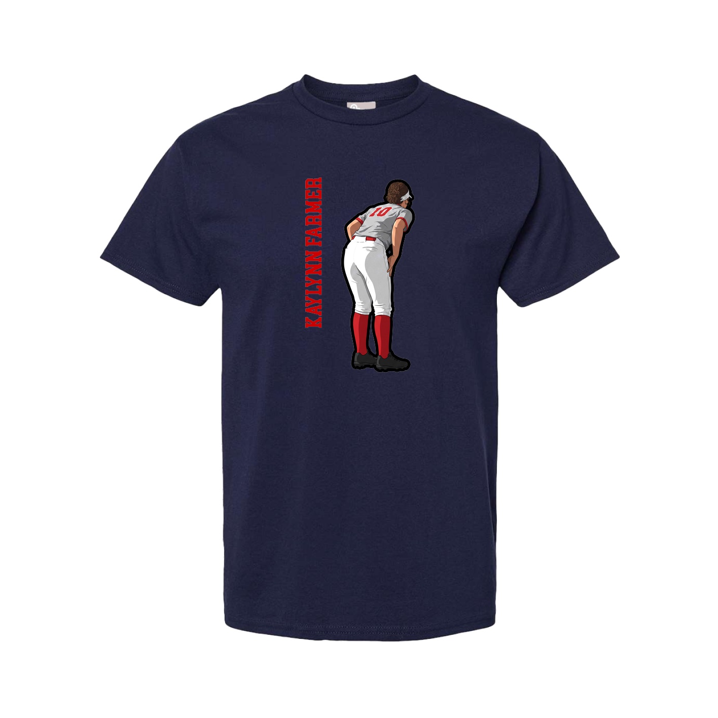 Tee — Name Vertical in Navy