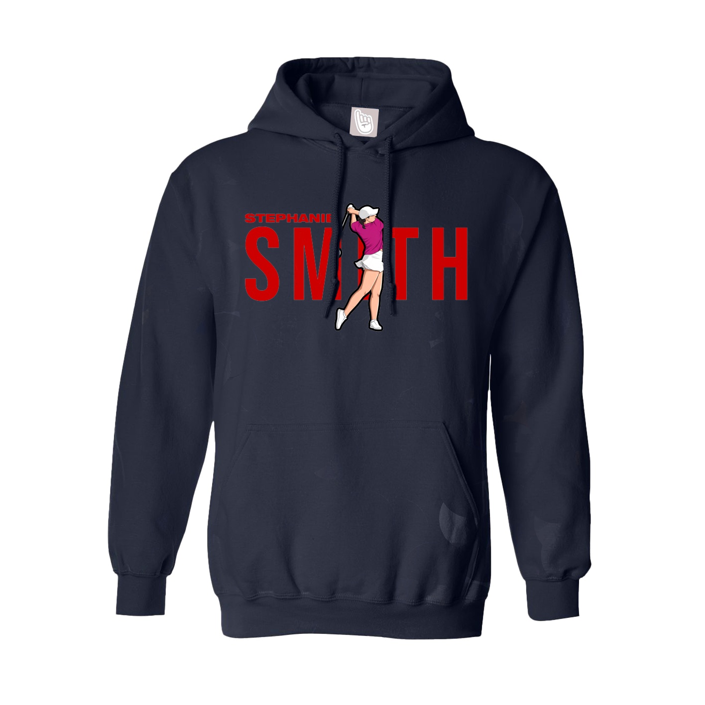 Youth Hoodie — Player Name in Navy