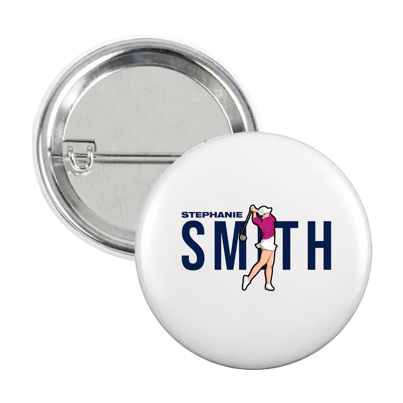 Game Day Button — Player Name in White