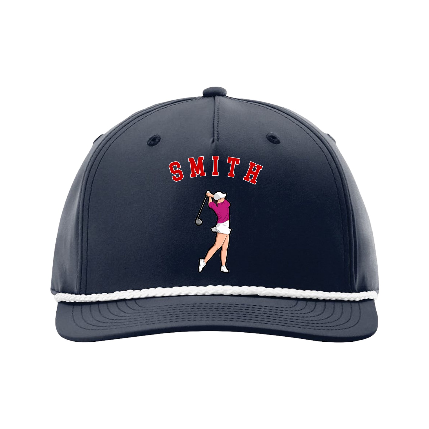 Five-Panel Classic Rope Cap — Shirsey Arch in Navy