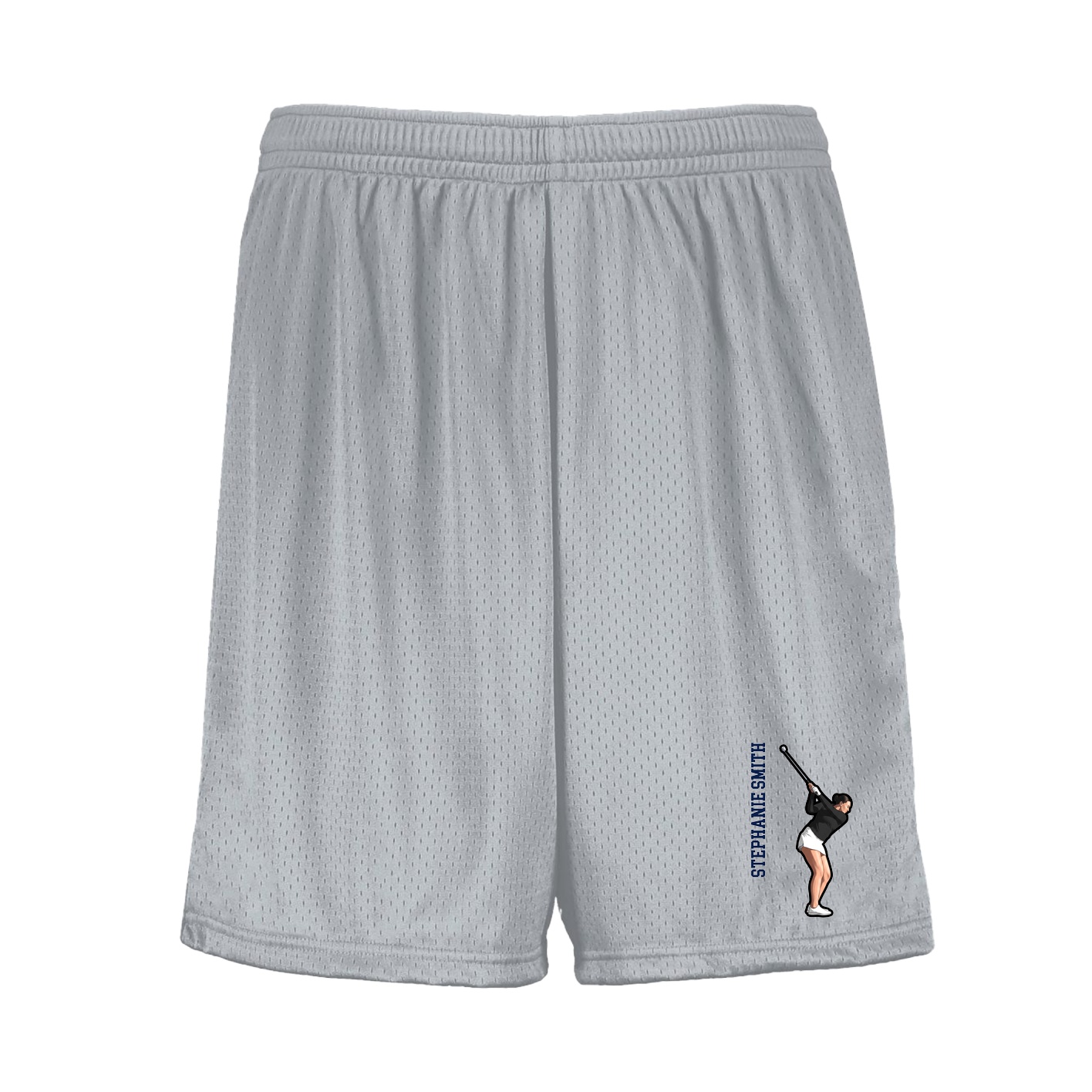 Shorts — Name Vertical in Silver
