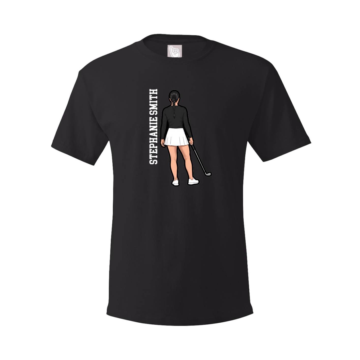 Tee — Name Vertical in Black