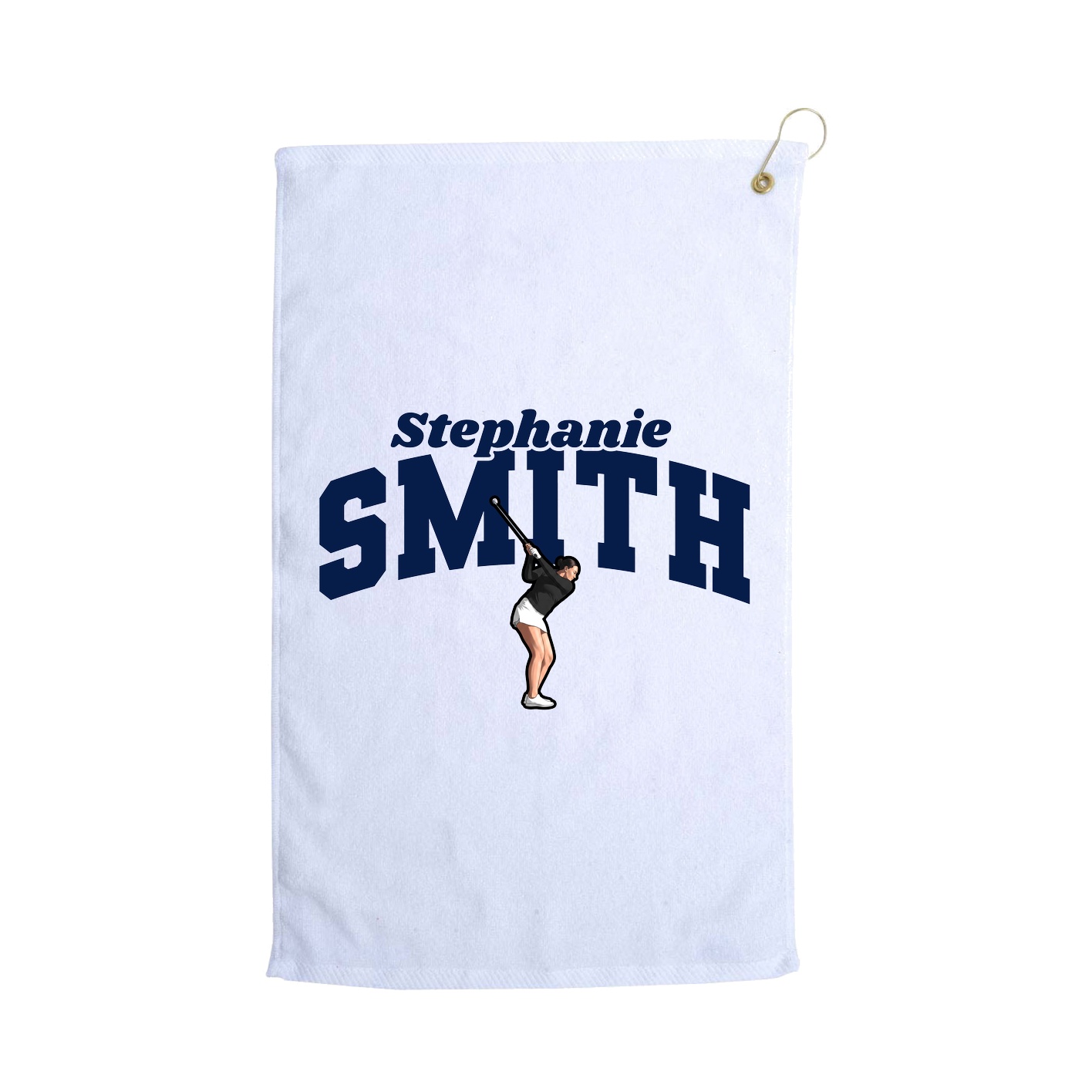 Golf Towel — Signature Arch in White