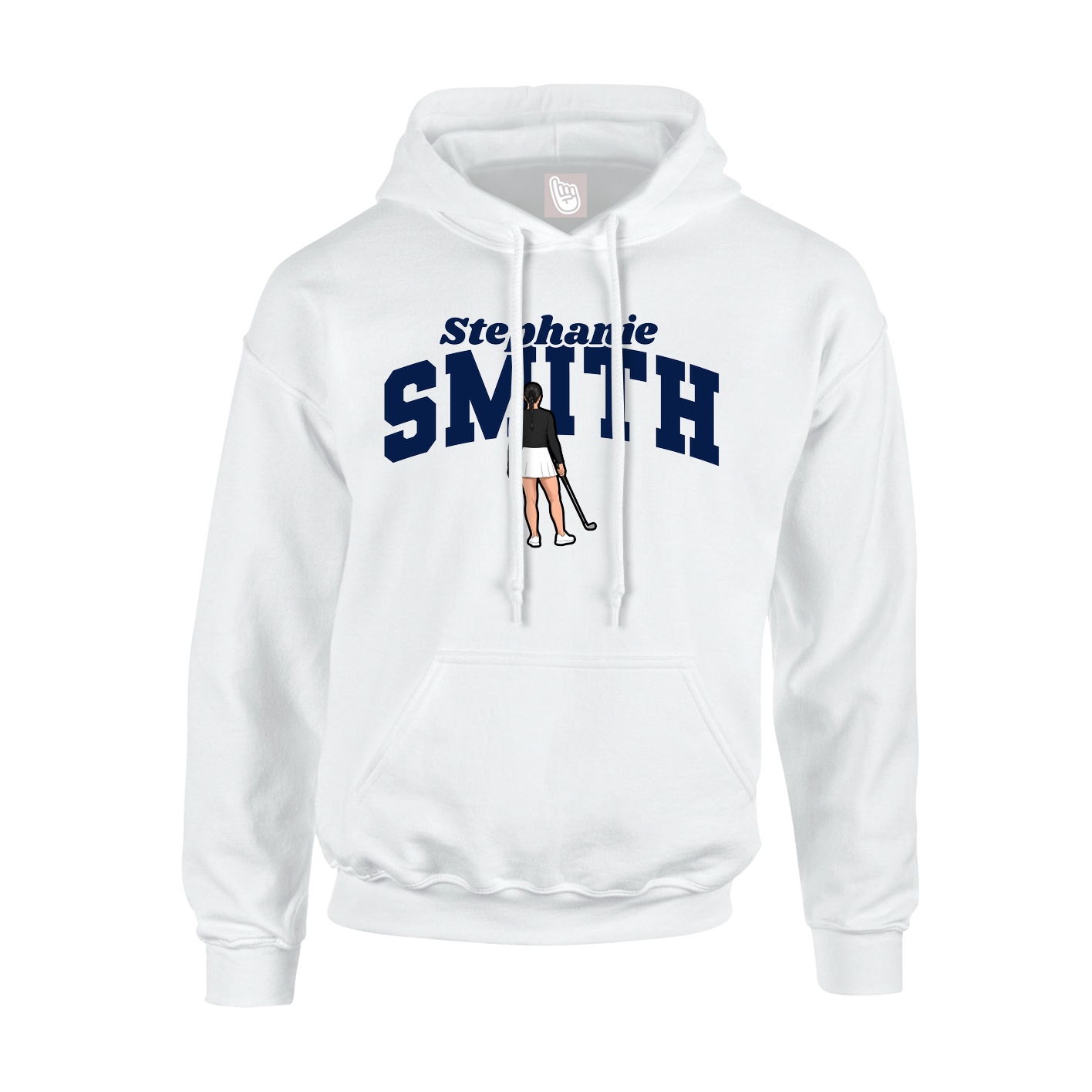 Hoodie — Signature Arch in White