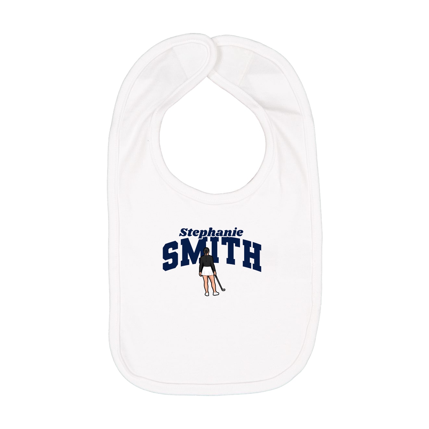 Infant Bib — Signature Arch in White