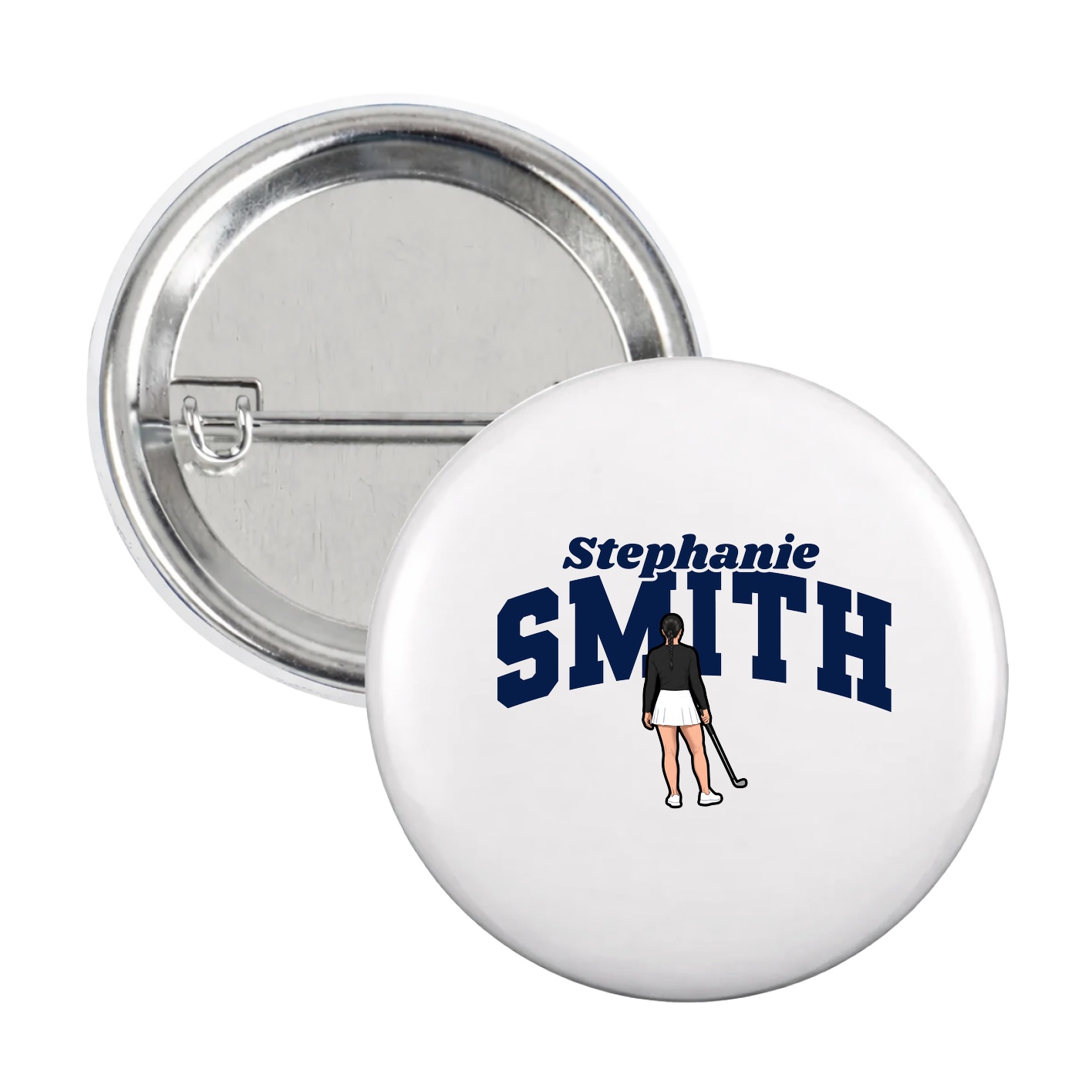 Game Day Button — Signature Arch in White