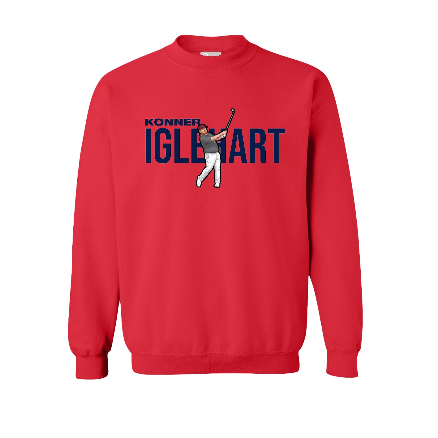 Fleece Crew — Player Name in Red