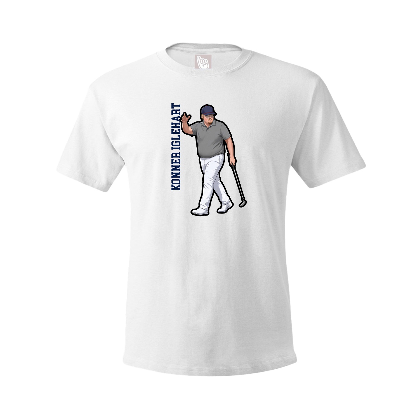 Youth Tee — Name Vertical in White