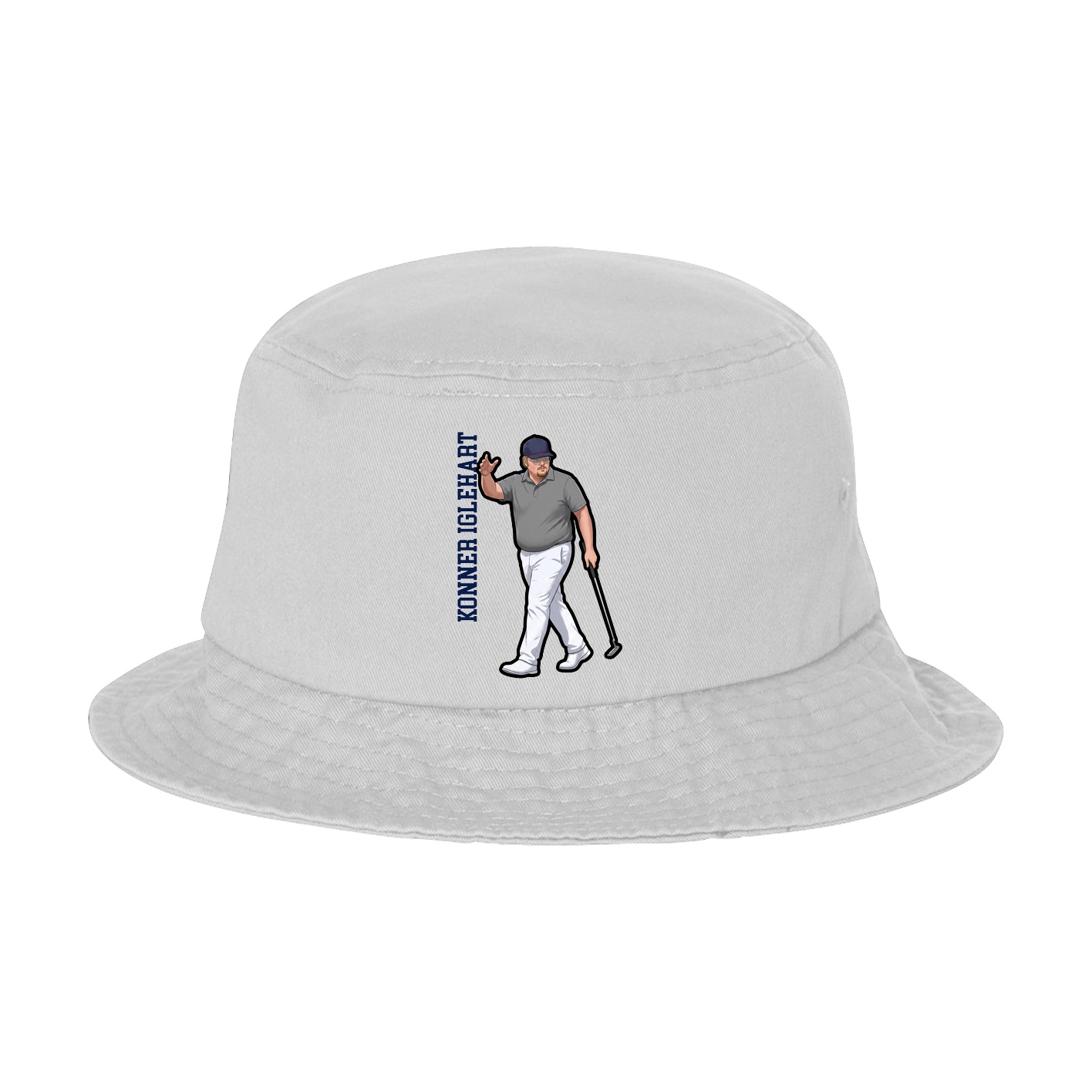 Bucket Cap — Name Vertical in White