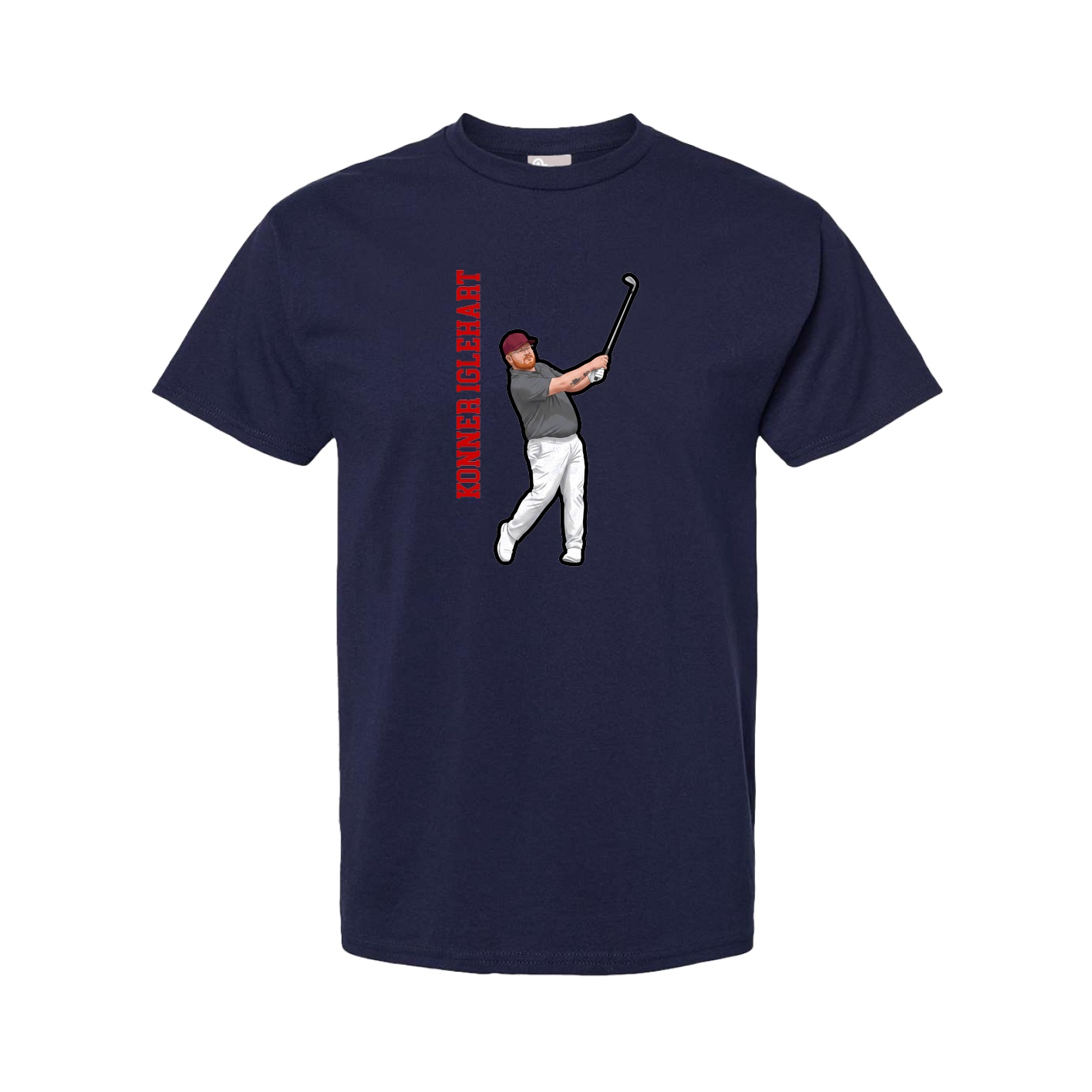Tee — Name Vertical in Navy