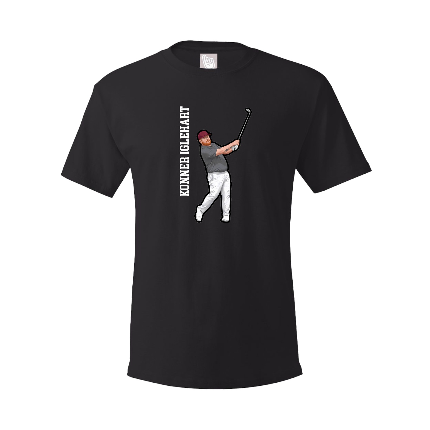 Youth Tee — Name Vertical in Black