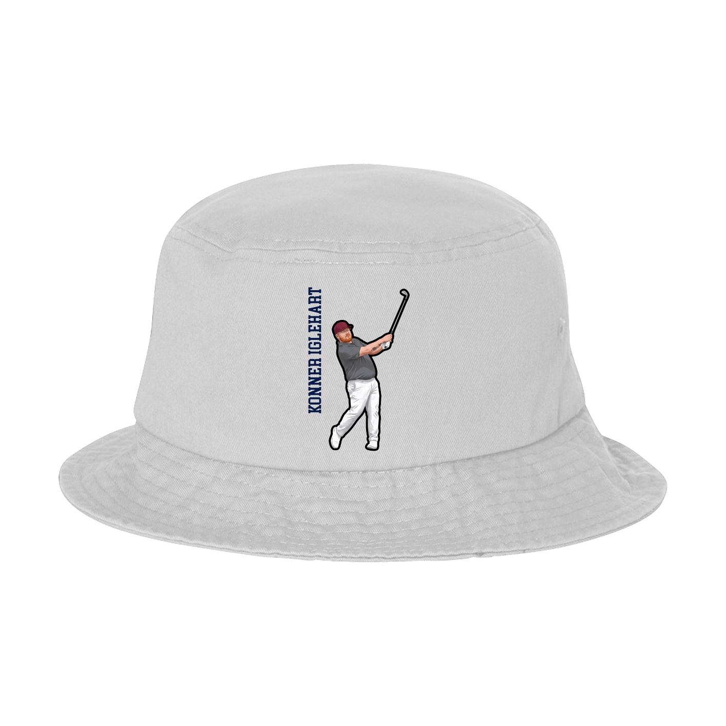 Bucket Cap — Name Vertical in White