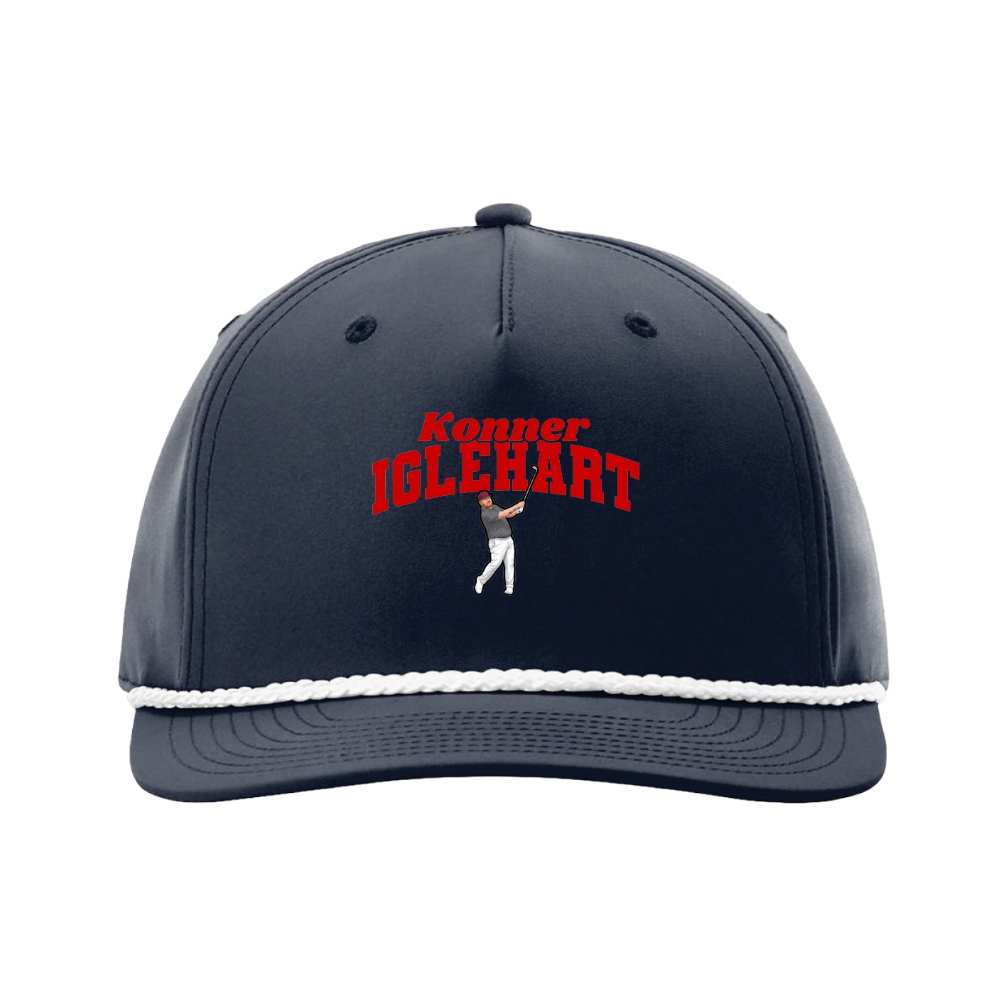 Five-Panel Classic Rope Cap — Signature Arch in Navy