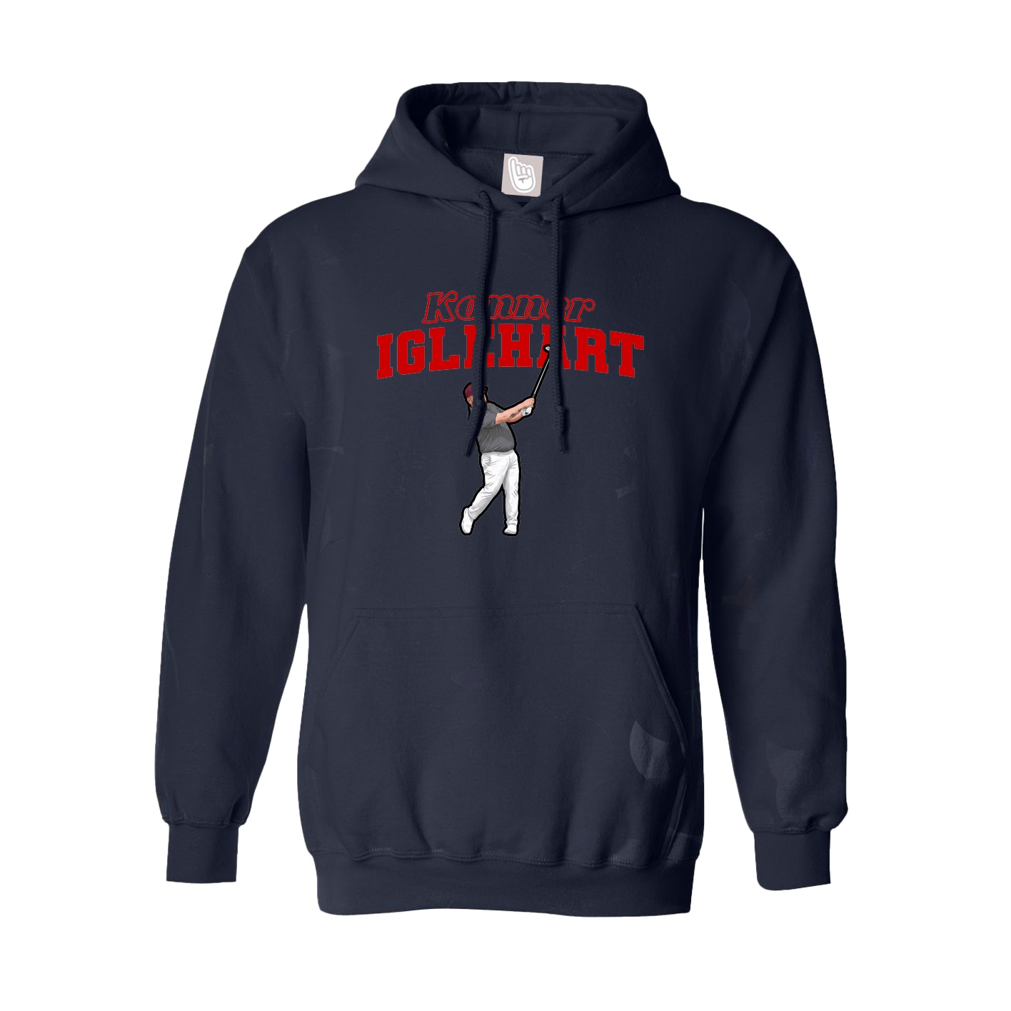 Youth Hoodie — Name Arch in Navy