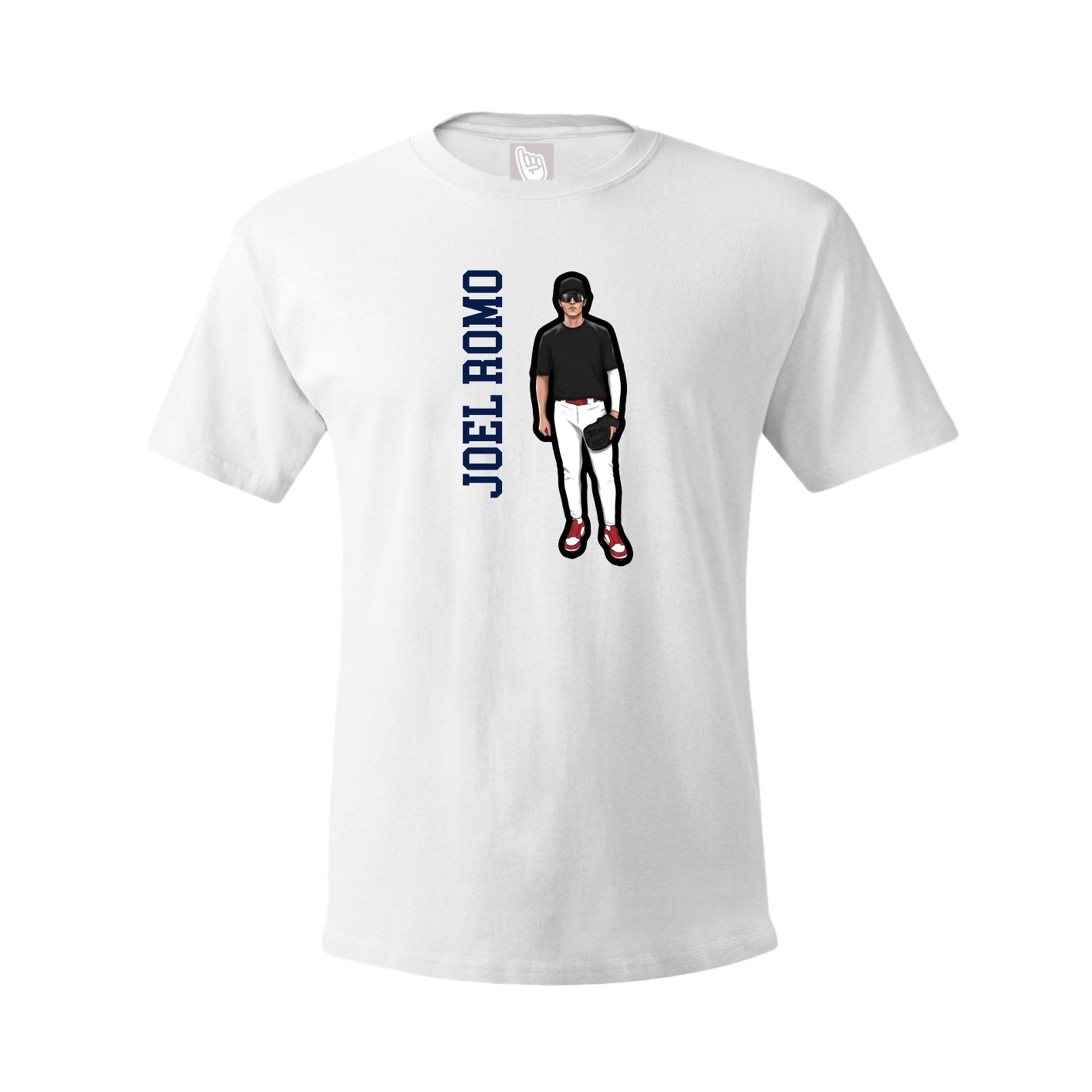 Youth Tee — Name Vertical in White