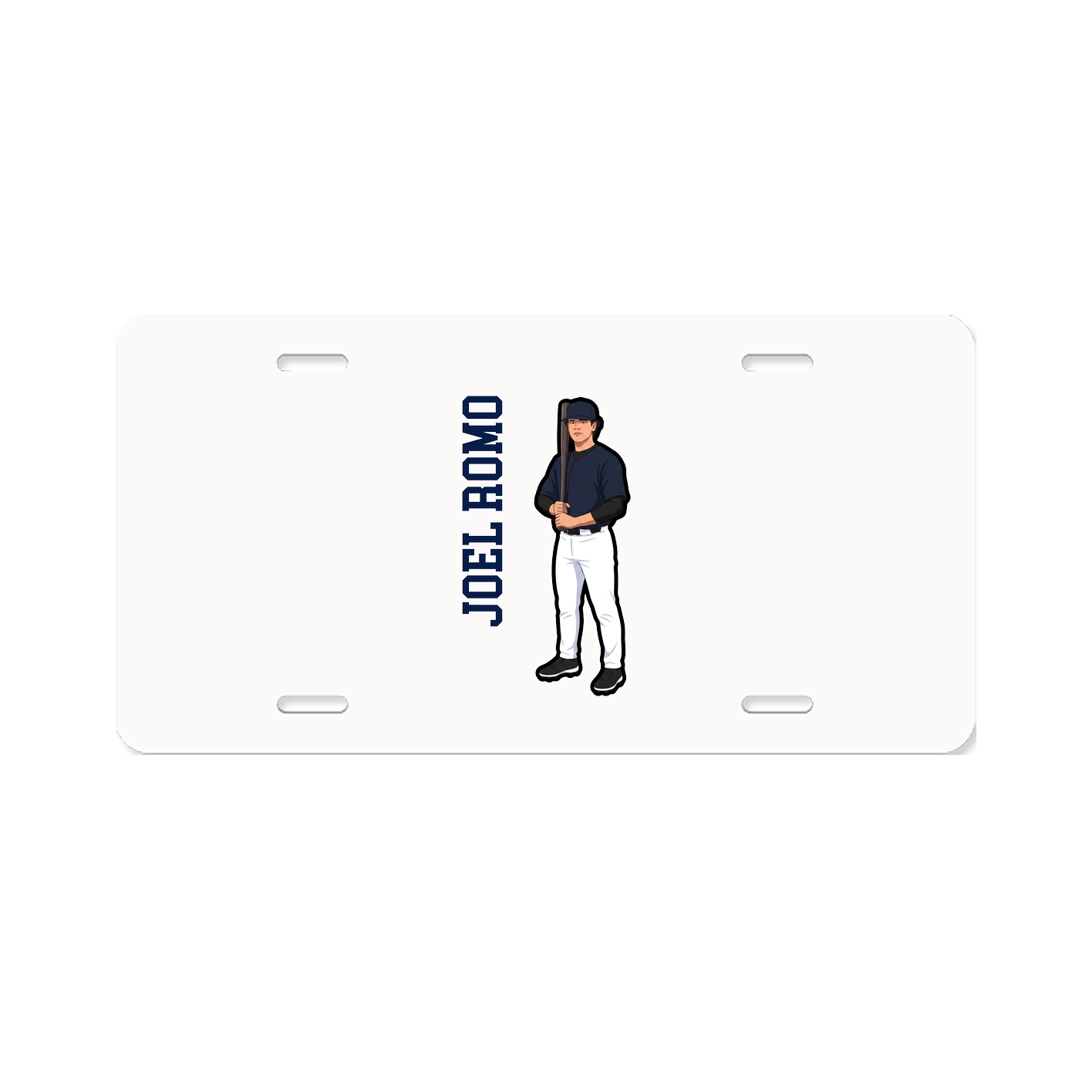 License Plate — Name Vertical in Classic