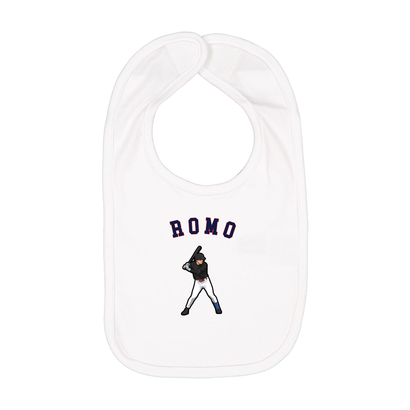 Infant Bib — Shirsey Arch in White