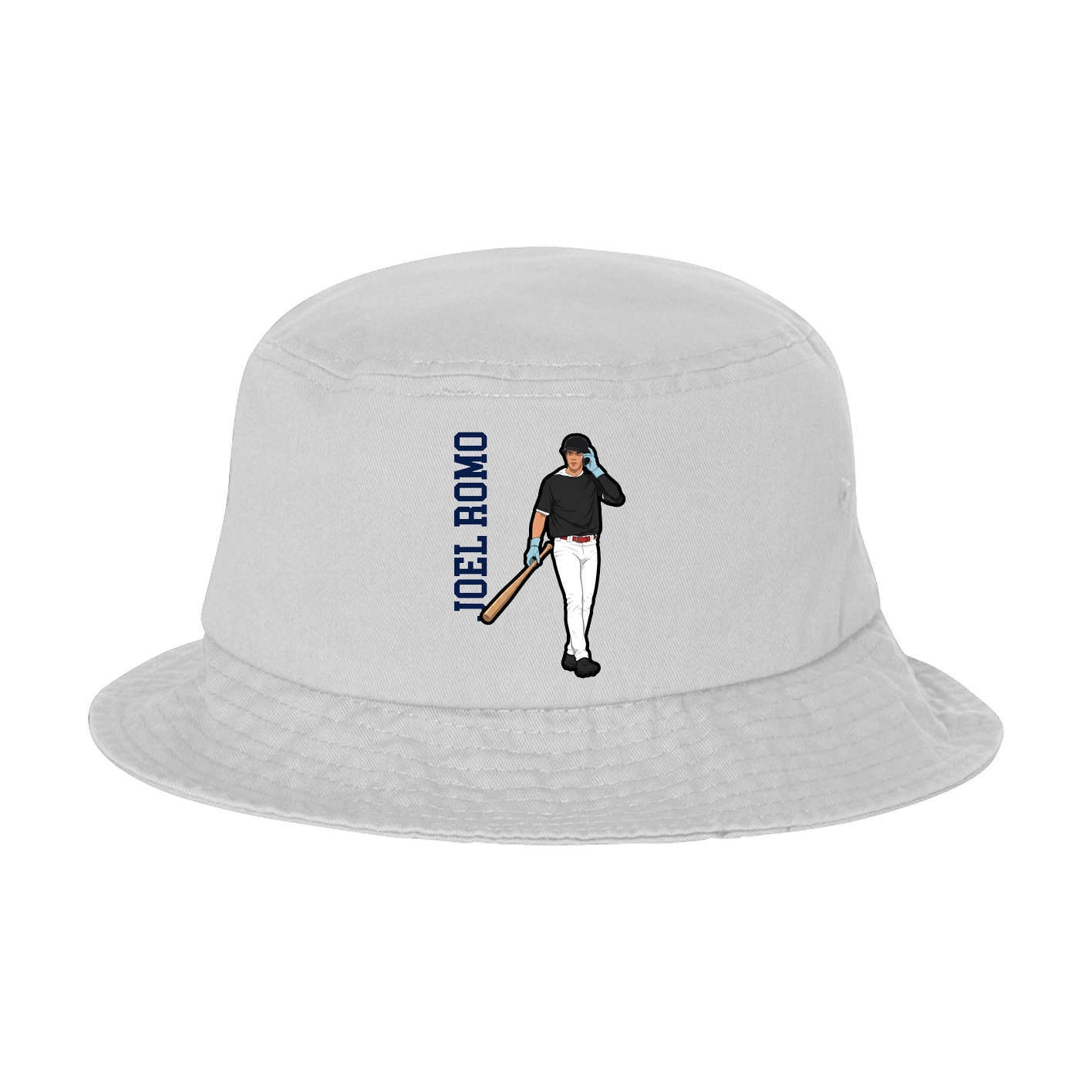 Bucket Cap — Name Vertical in White