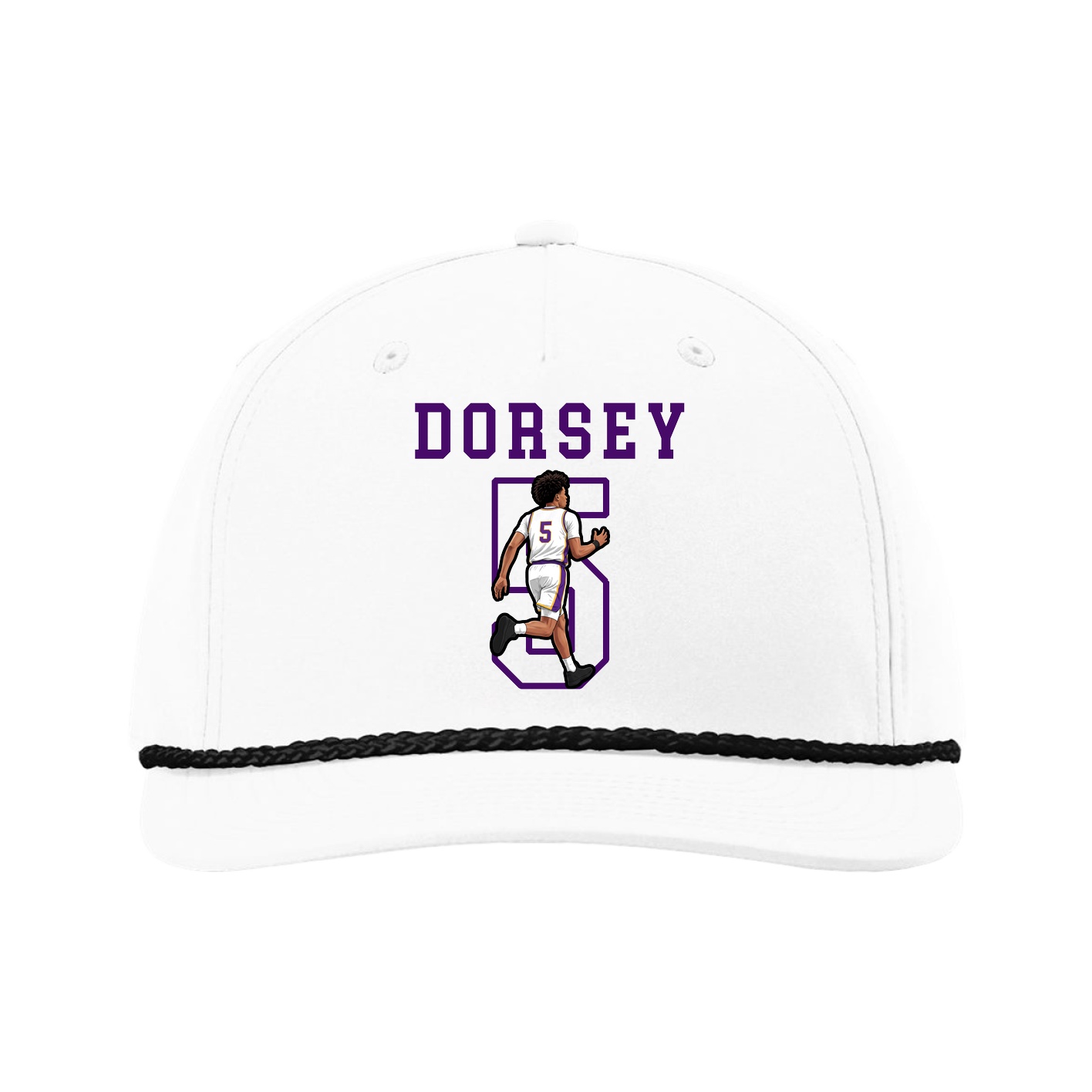 Five-Panel Classic Rope Cap — Shirsey in White