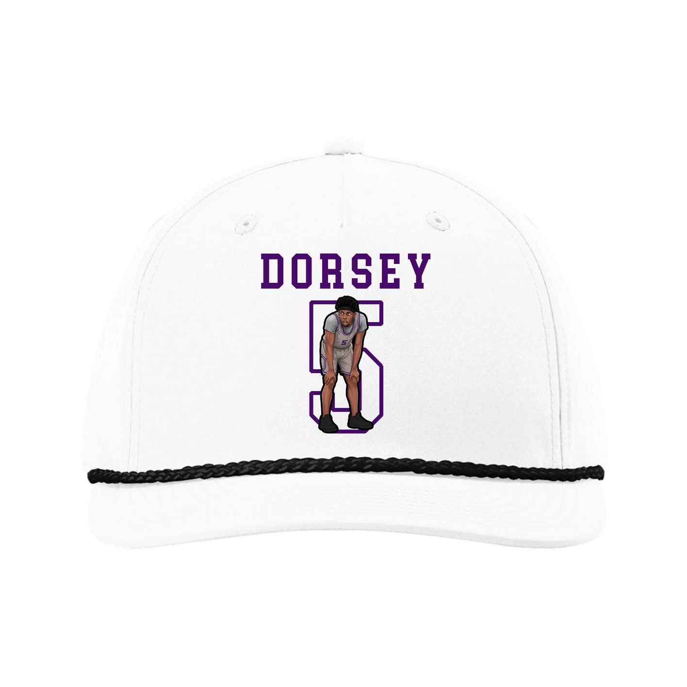 Five-Panel Classic Rope Cap — Shirsey in White