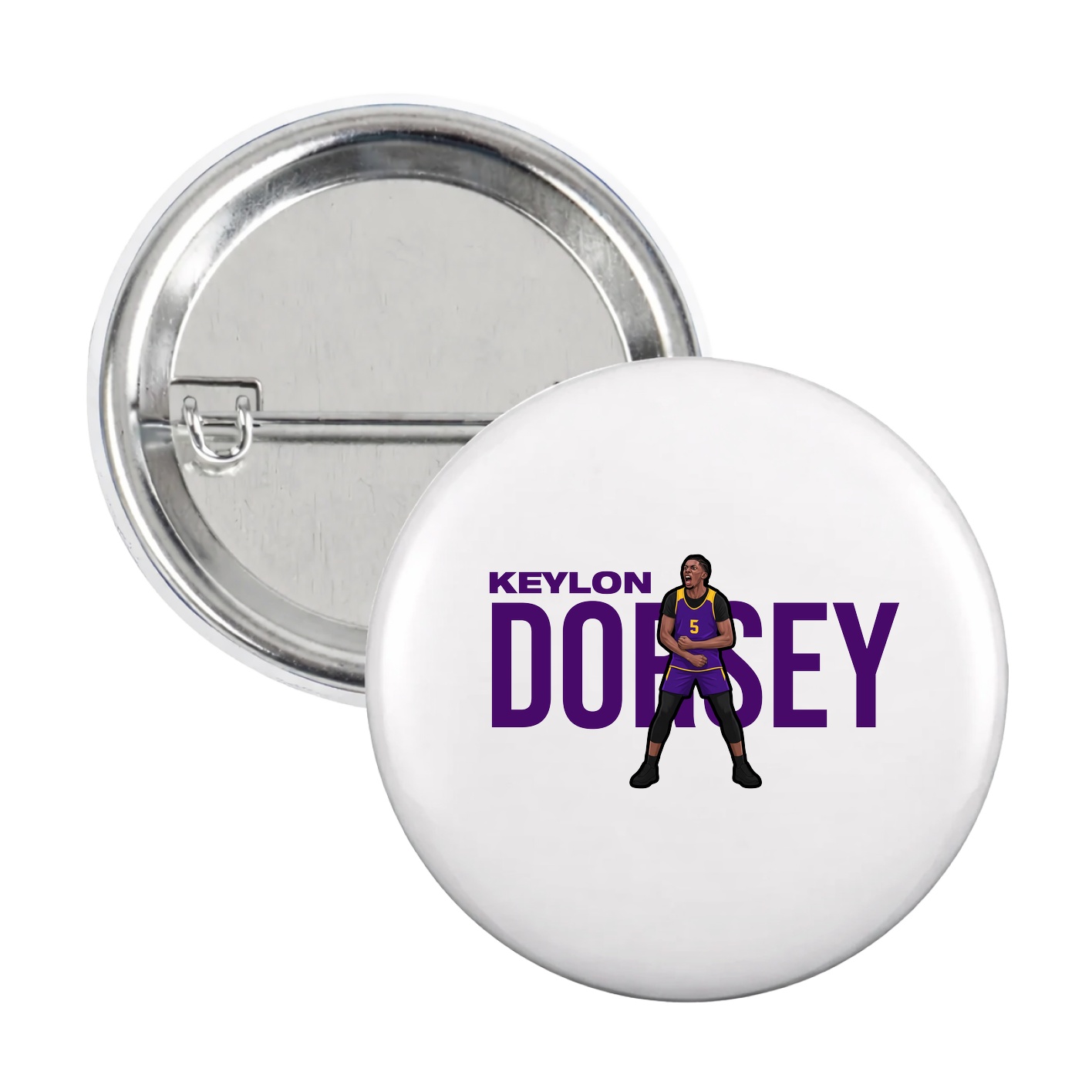 Game Day Button — Player Name in White