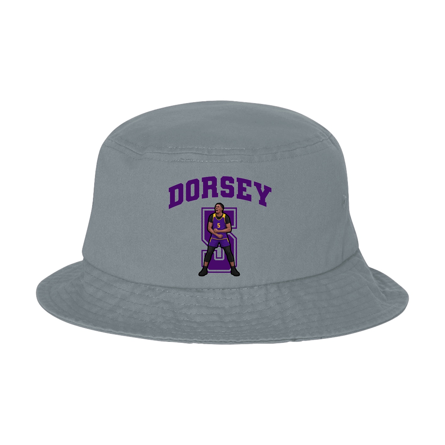 Bucket Cap — Number in Grey