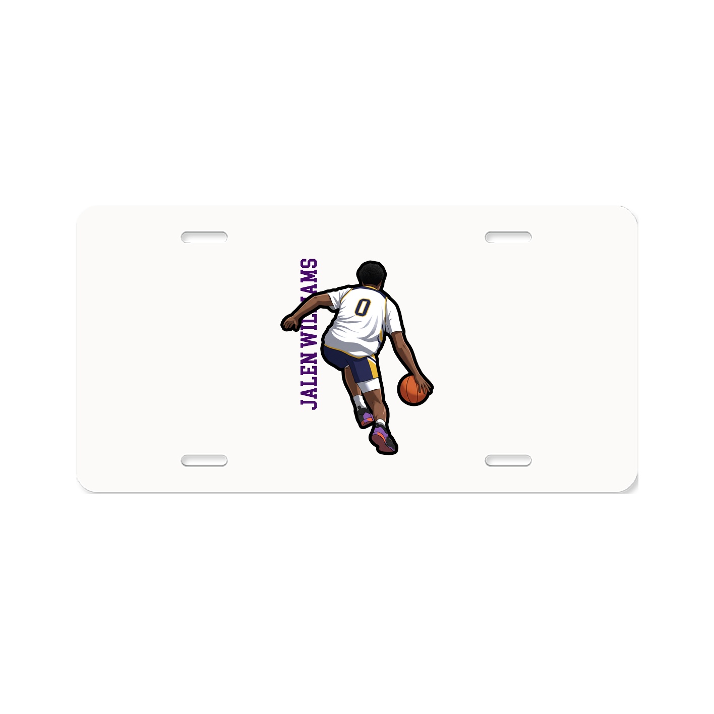 License Plate — Name Vertical in Classic
