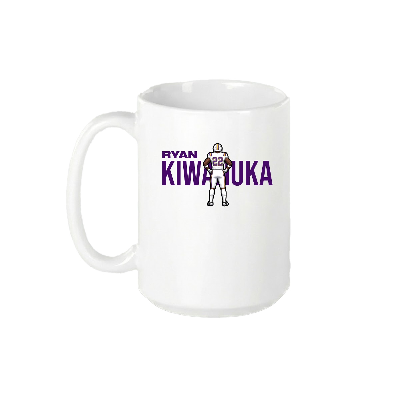 15oz Coffee Mug — Player Name in White