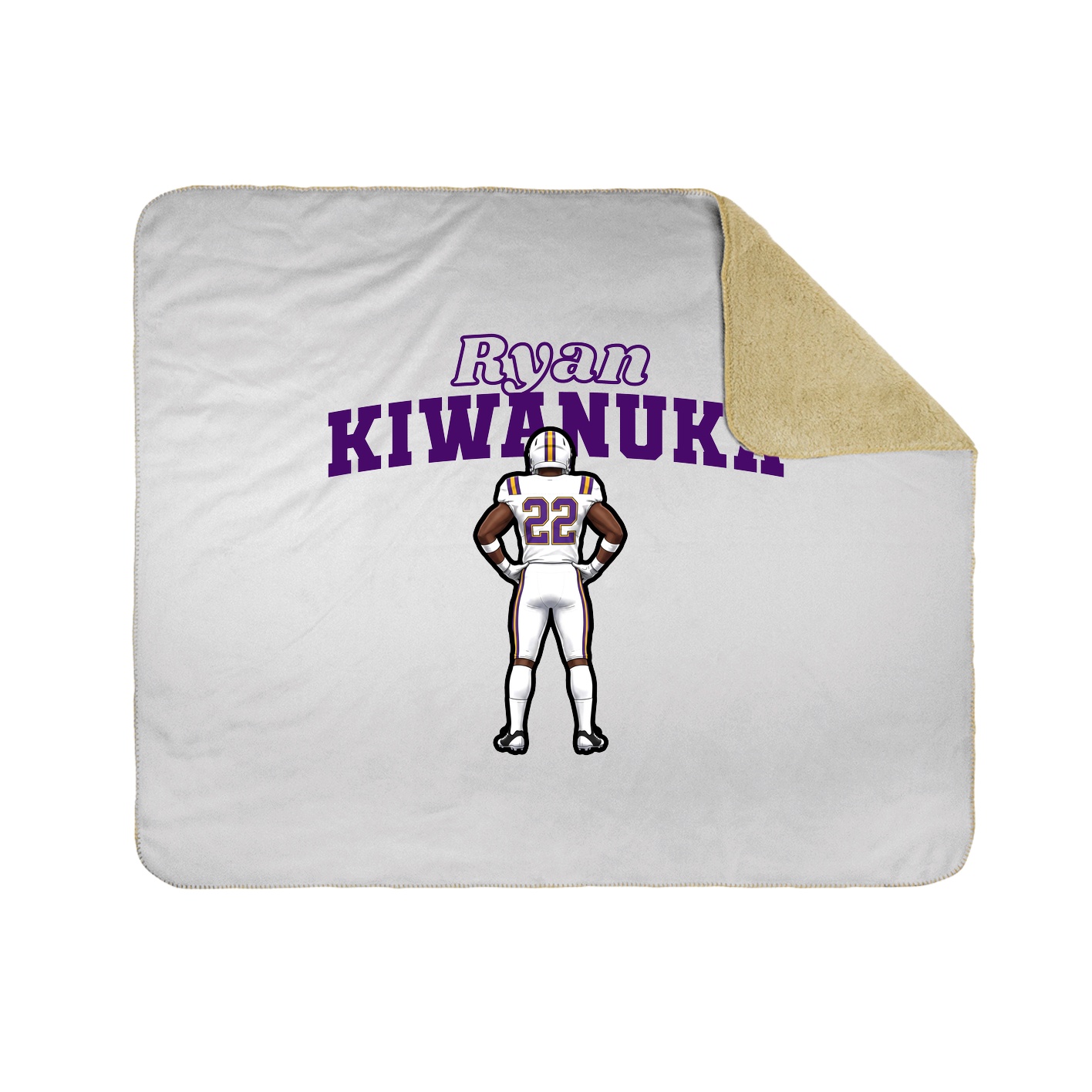 Throw Blanket — Name Arch in White