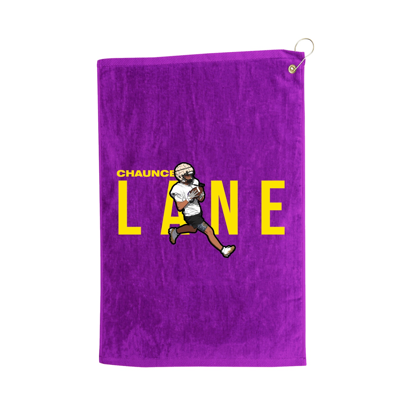 Golf Towel — Player Name in Purple