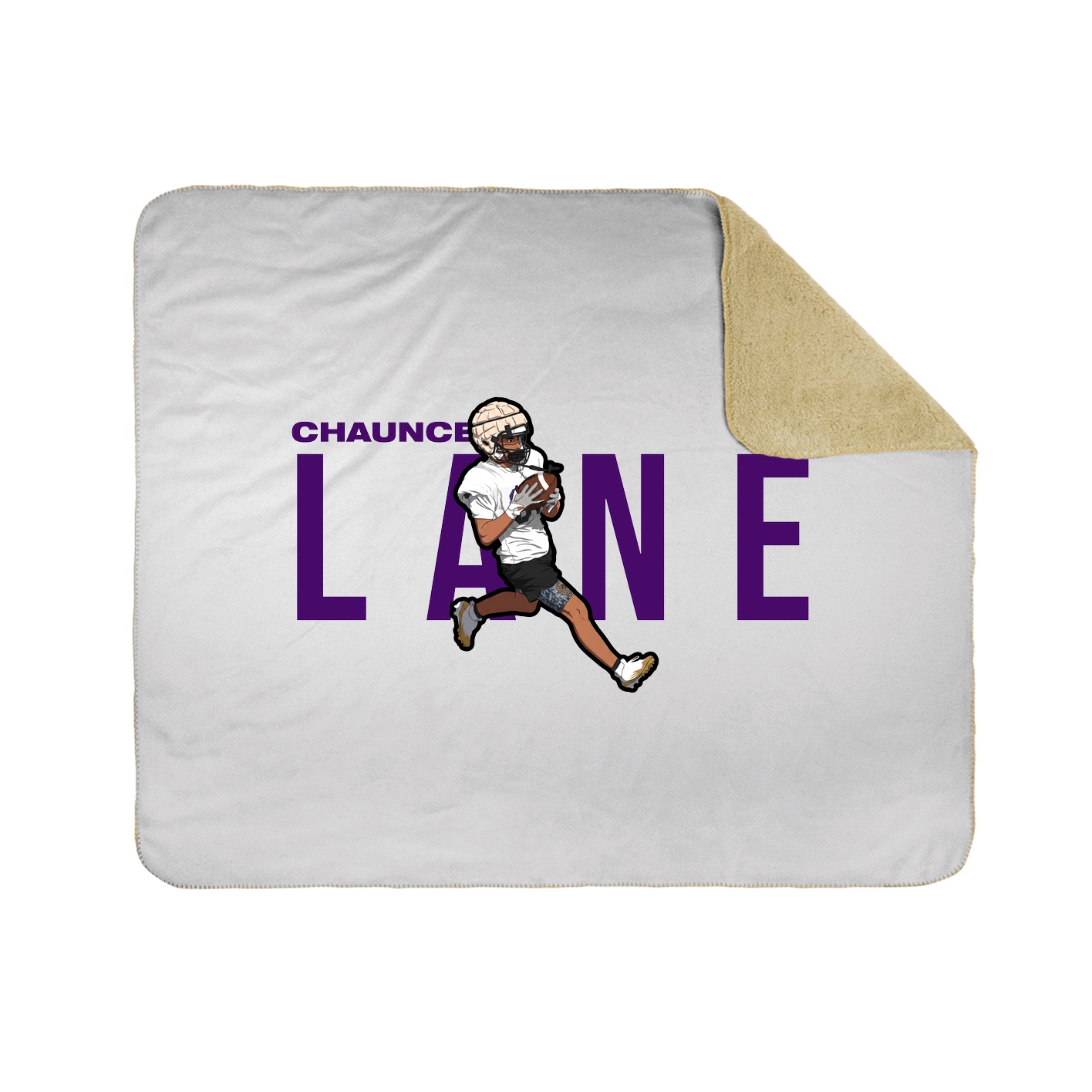Throw Blanket — Player Name in White