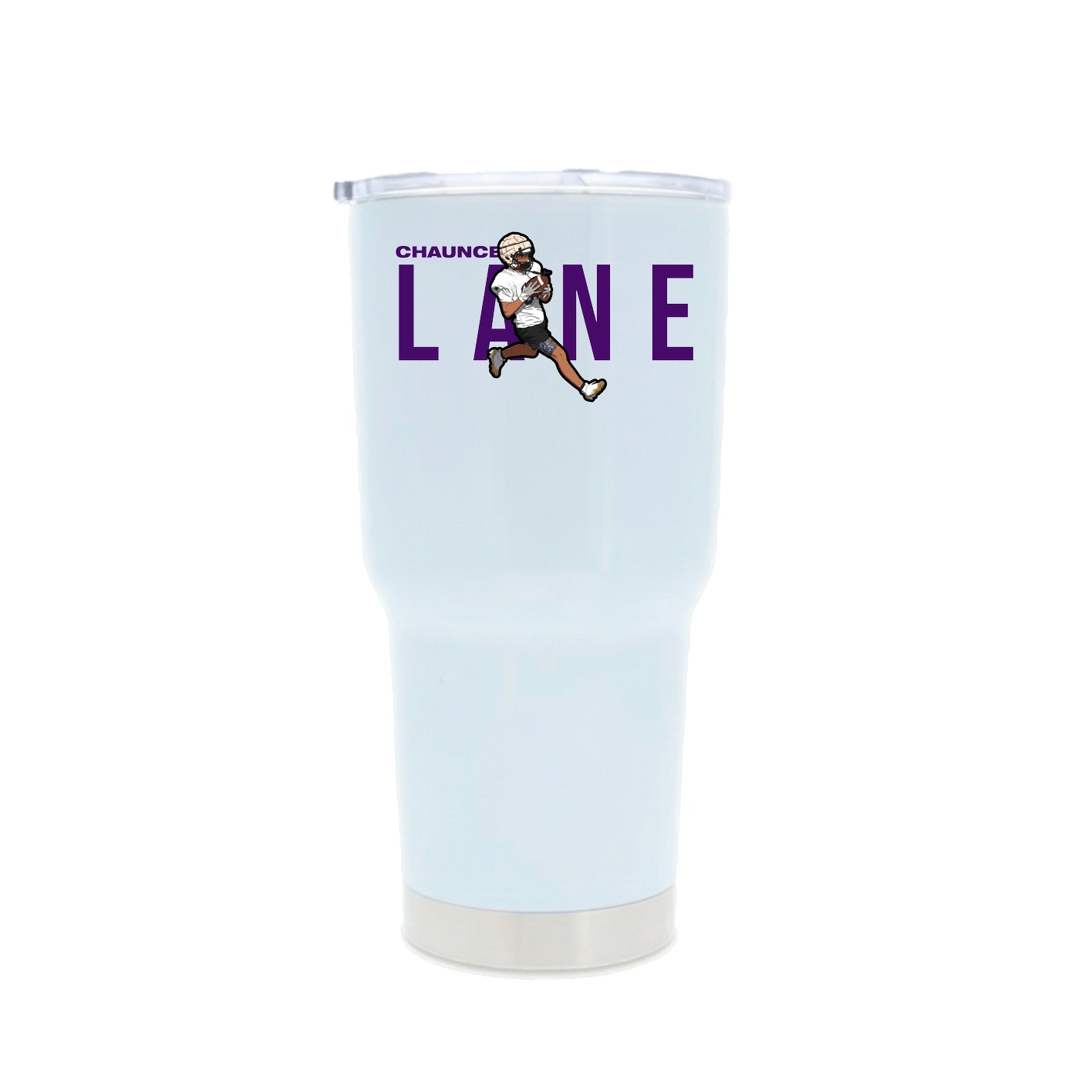 30oz Stainless Steel Tumbler — Player Name in White