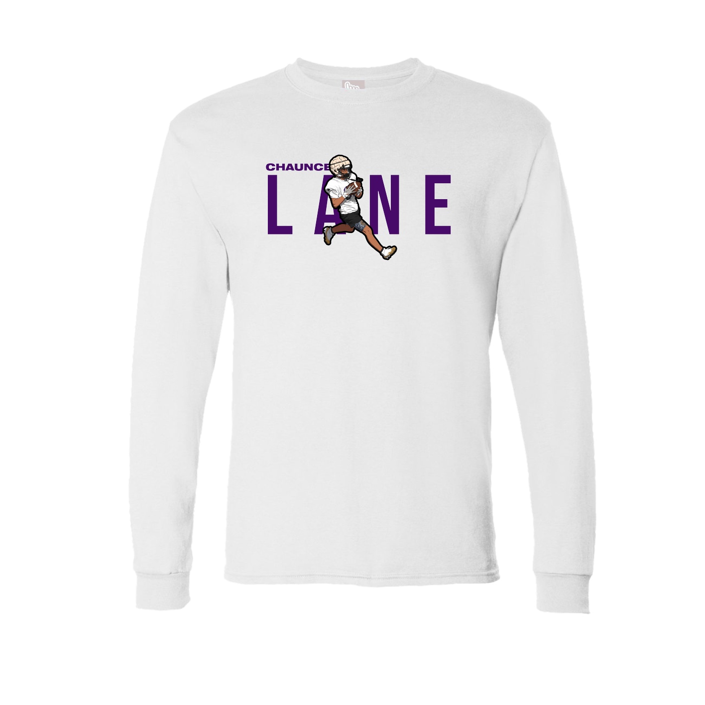 Long Sleeve Tee — Player Name in White
