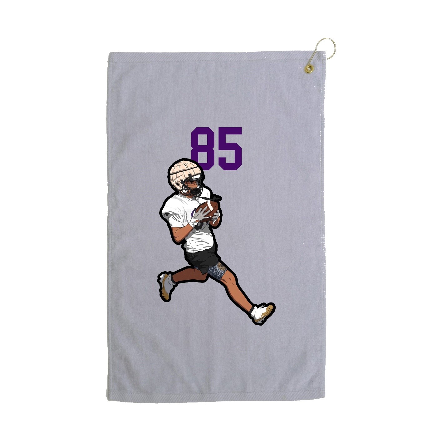 Golf Towel — Number Top in Grey