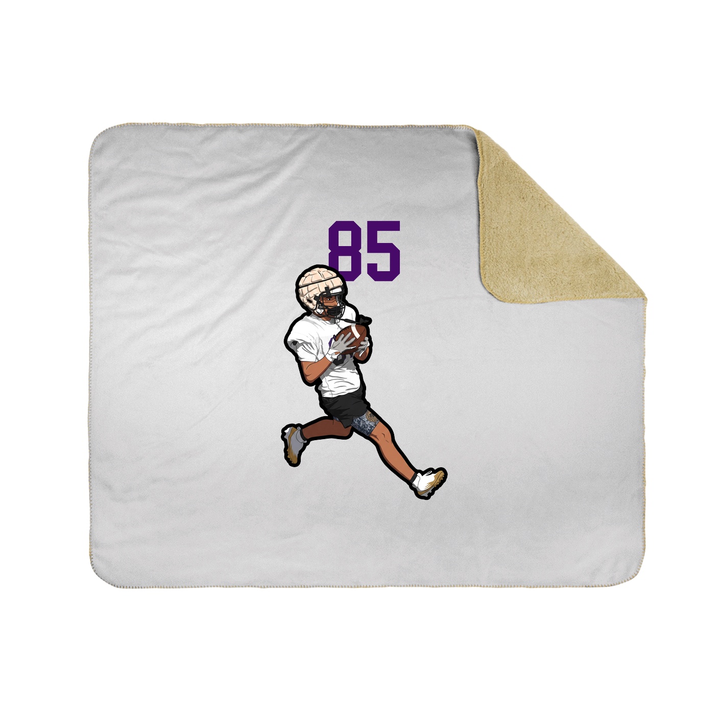 Throw Blanket — Number Top in White