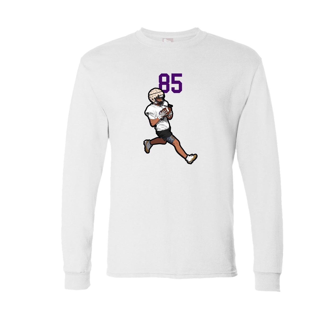 Long Sleeve Tee — Number Top in White