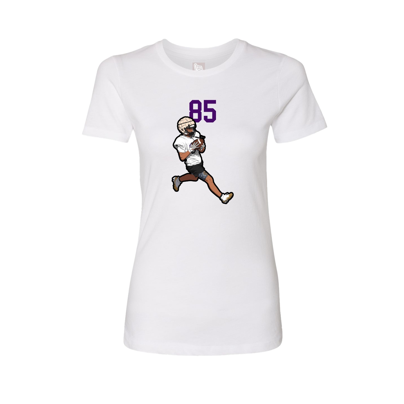 Fitted Women's Tee — Number Top in White
