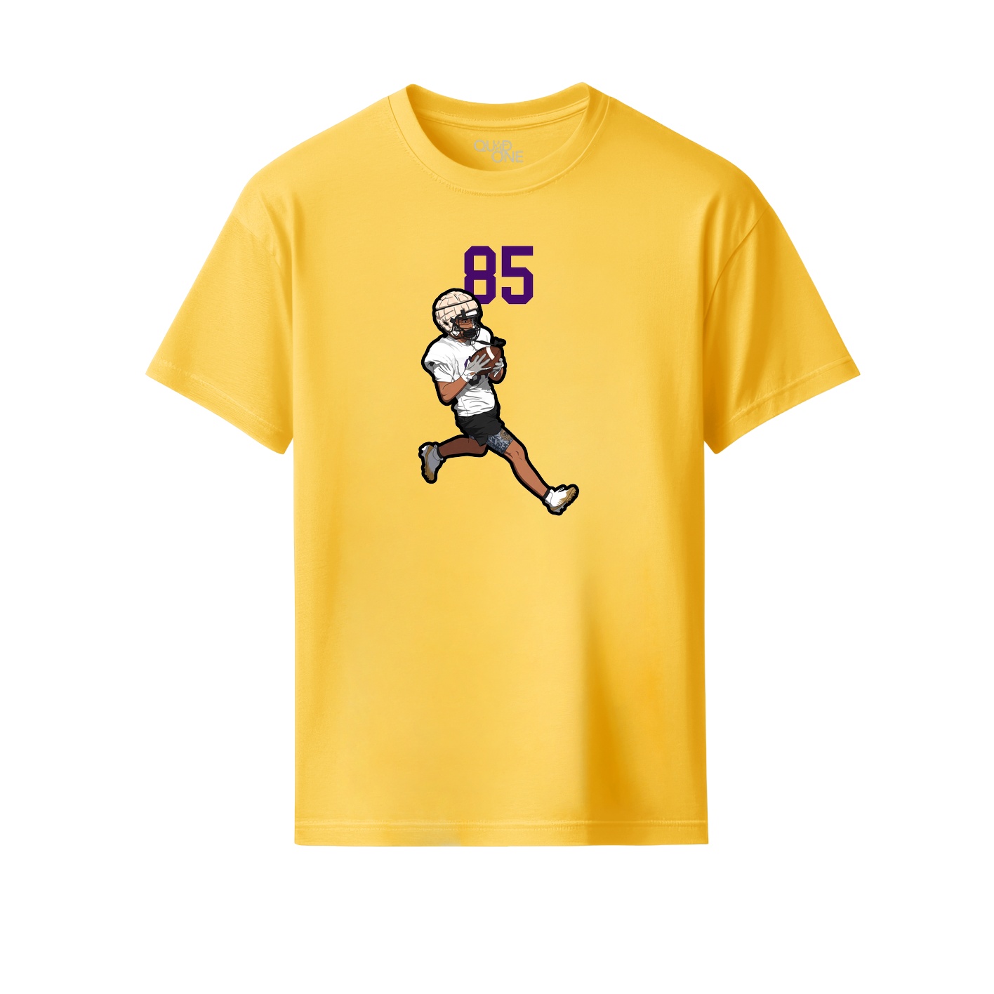 Youth Tee — Number Top in Yellow