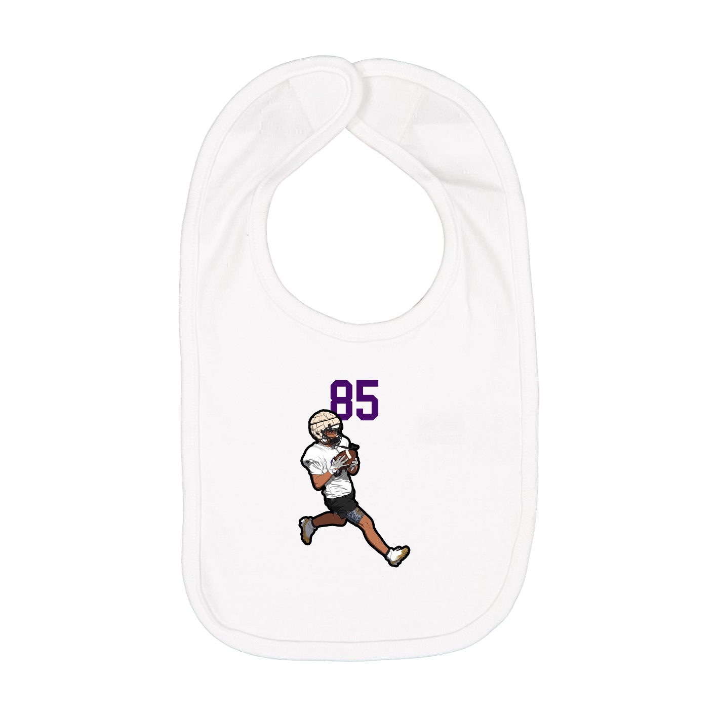 Infant Bib — Number Top in White
