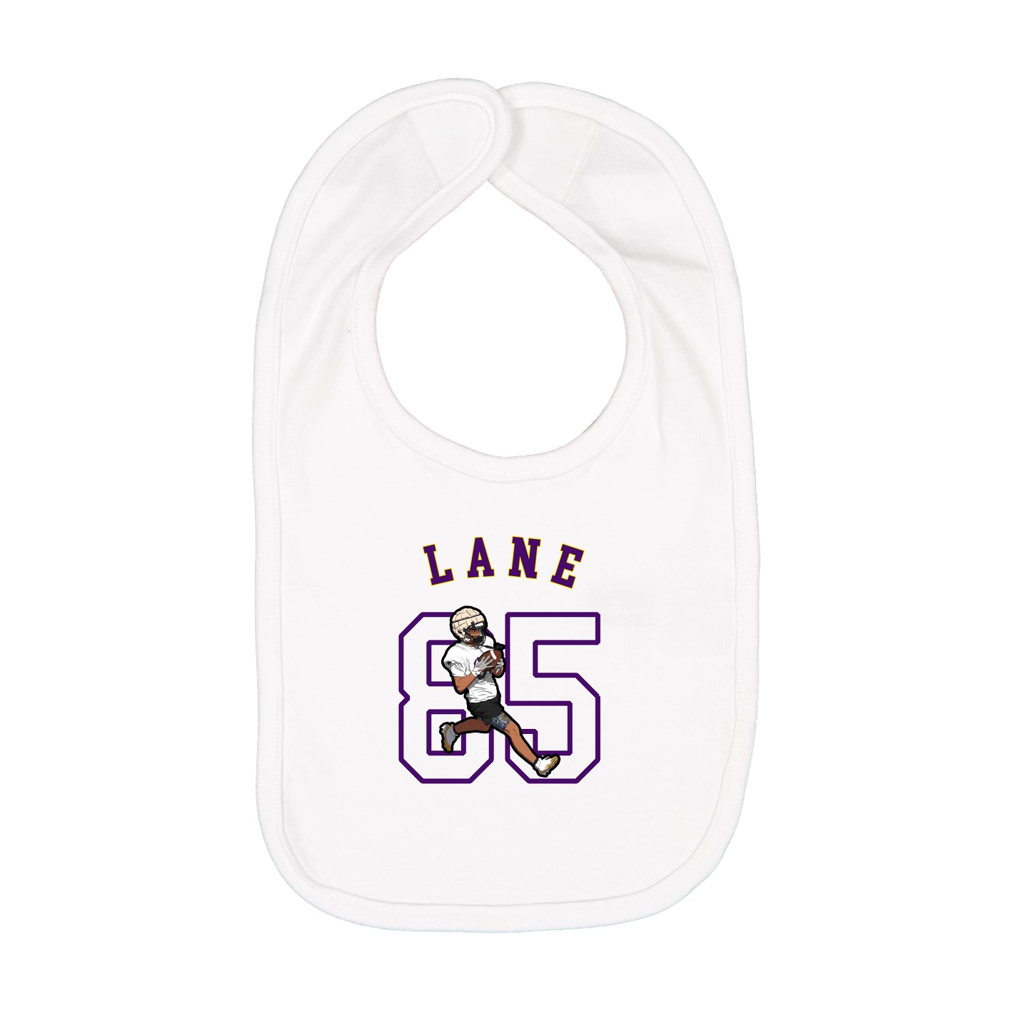 Infant Bib — Shirsey Arch in White
