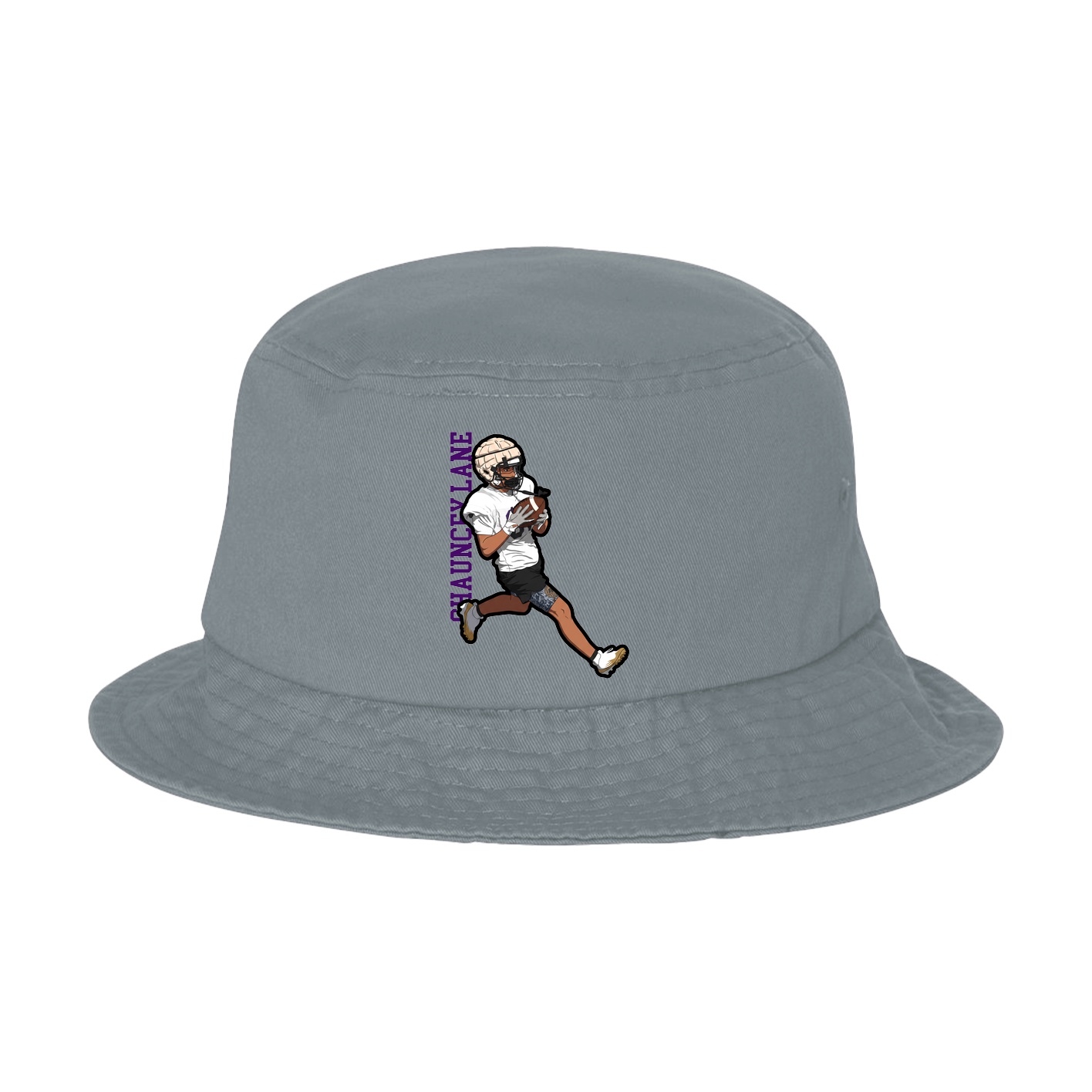 Bucket Cap — Name Vertical in Grey
