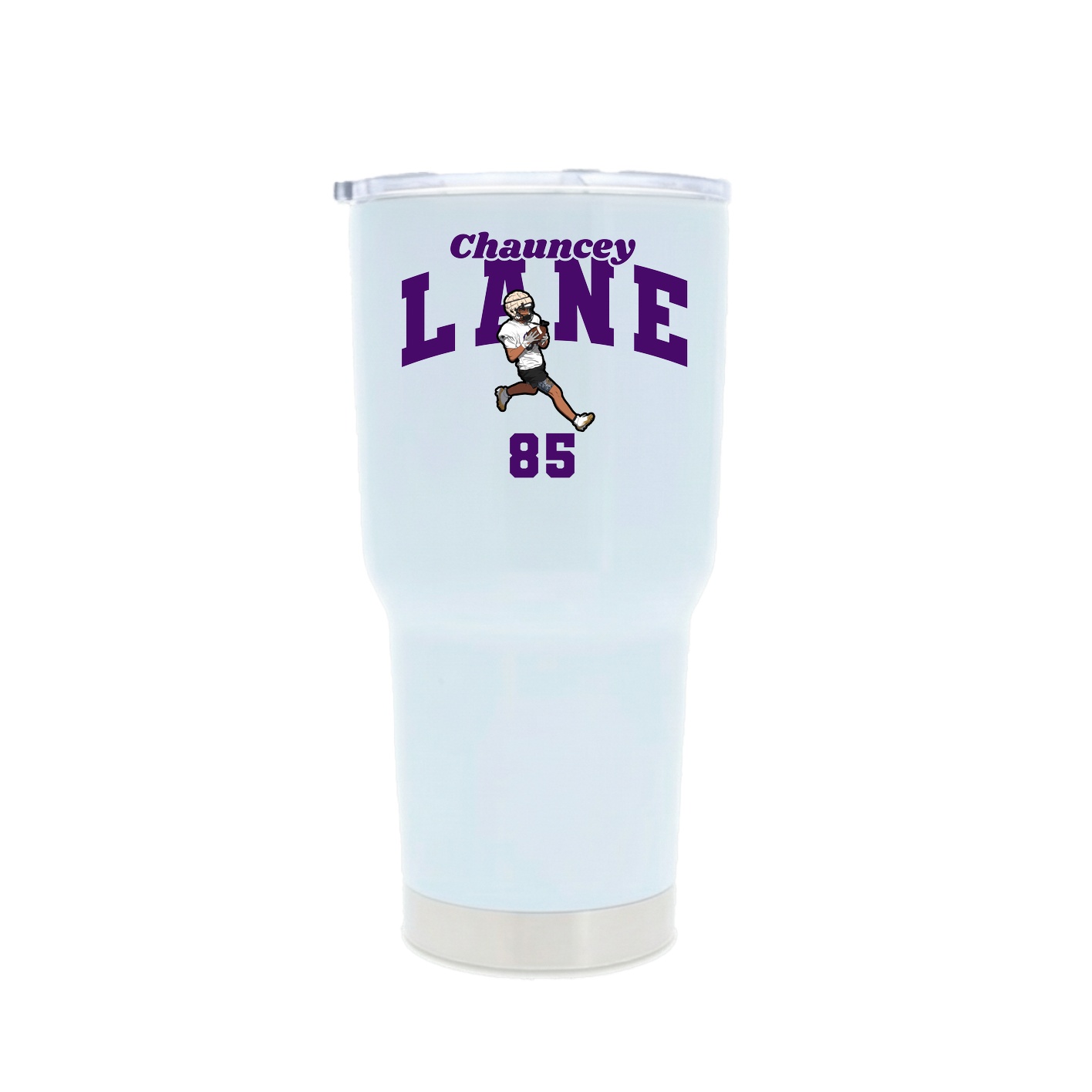 30oz Stainless Steel Tumbler — Signature Arch in White
