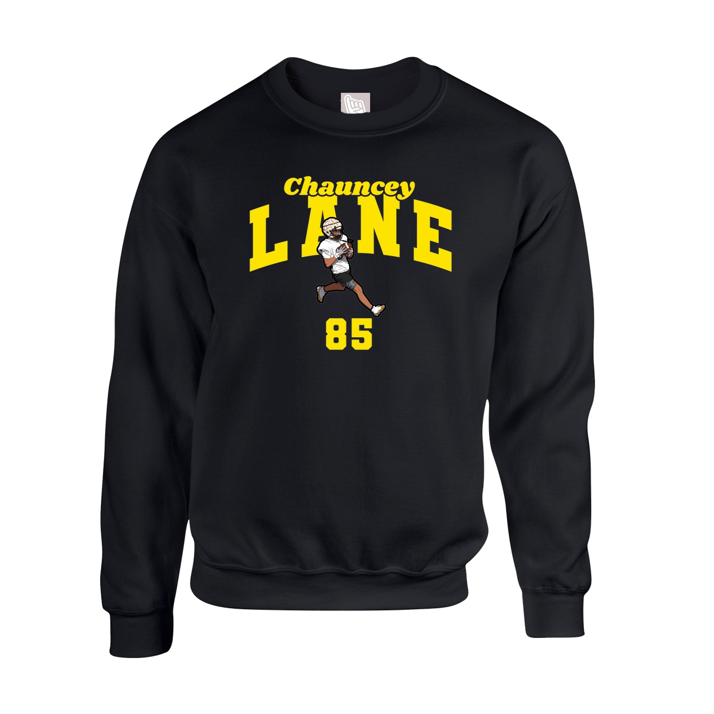 Fleece Crew — Signature Arch in Black