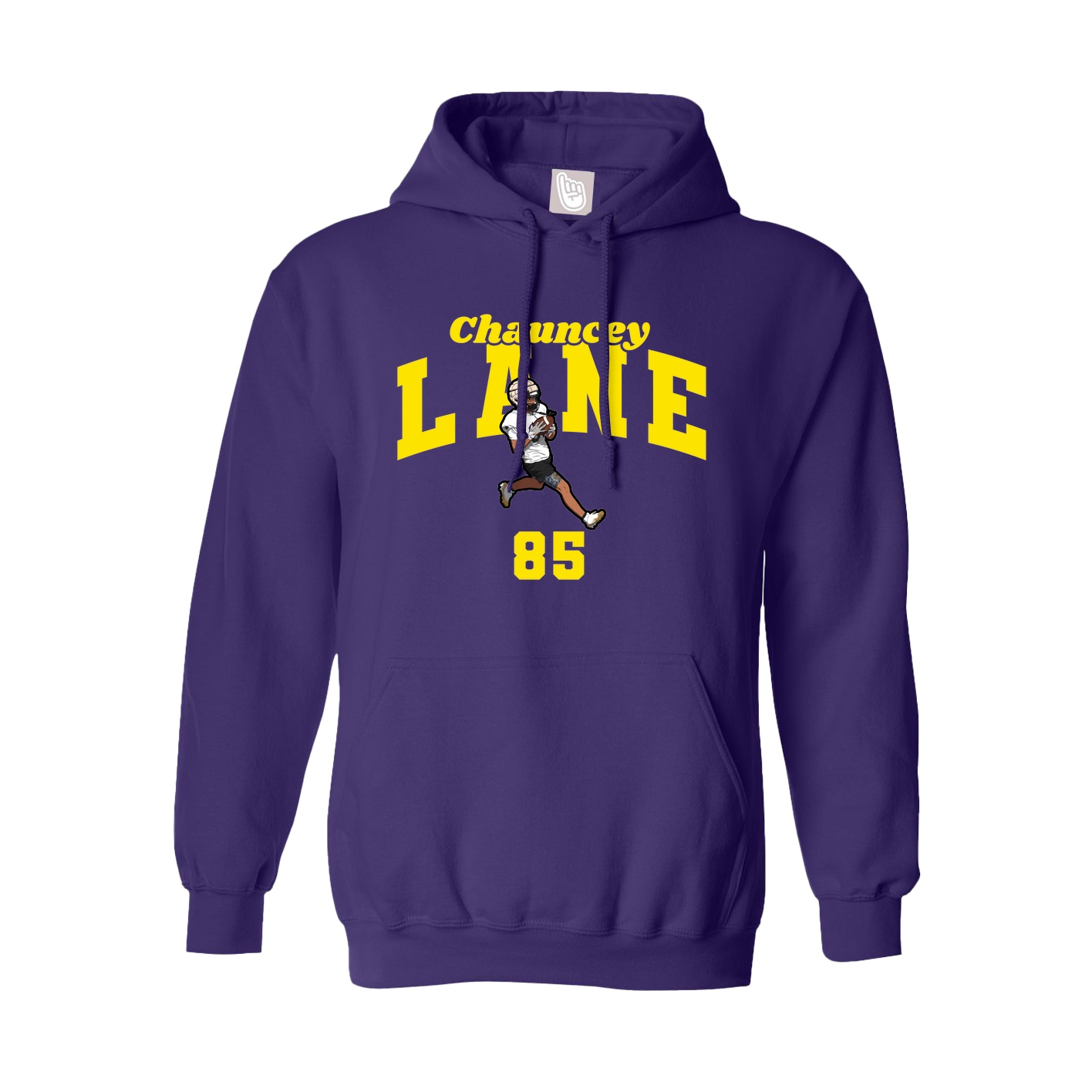 Youth Hoodie — Signature Arch in Purple